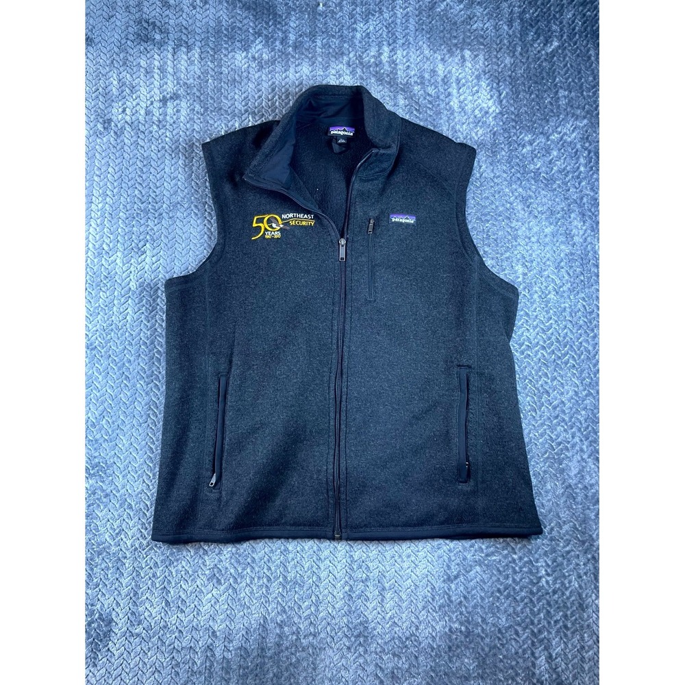 Patagonia Better Sweater Vest Mens XL Black Fleece 50 Year Northeast Security